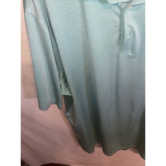 Peter Millar Polo Golf Shirt Men’s Size 2XL Blue Short Sleeve Missing Button - Picture 6 of 12